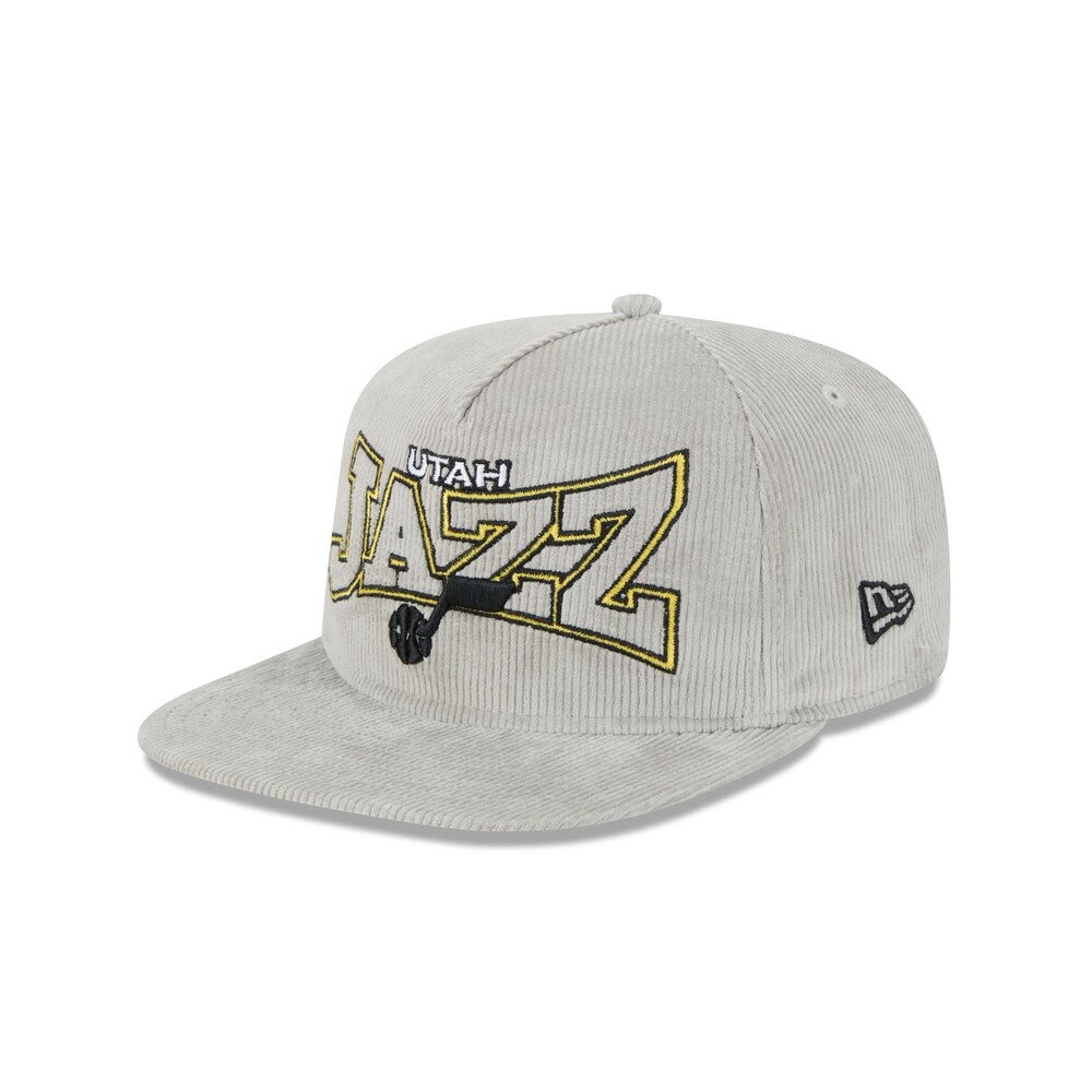New Era Utah Jazz Gray Cord Golfer Hat - One Size